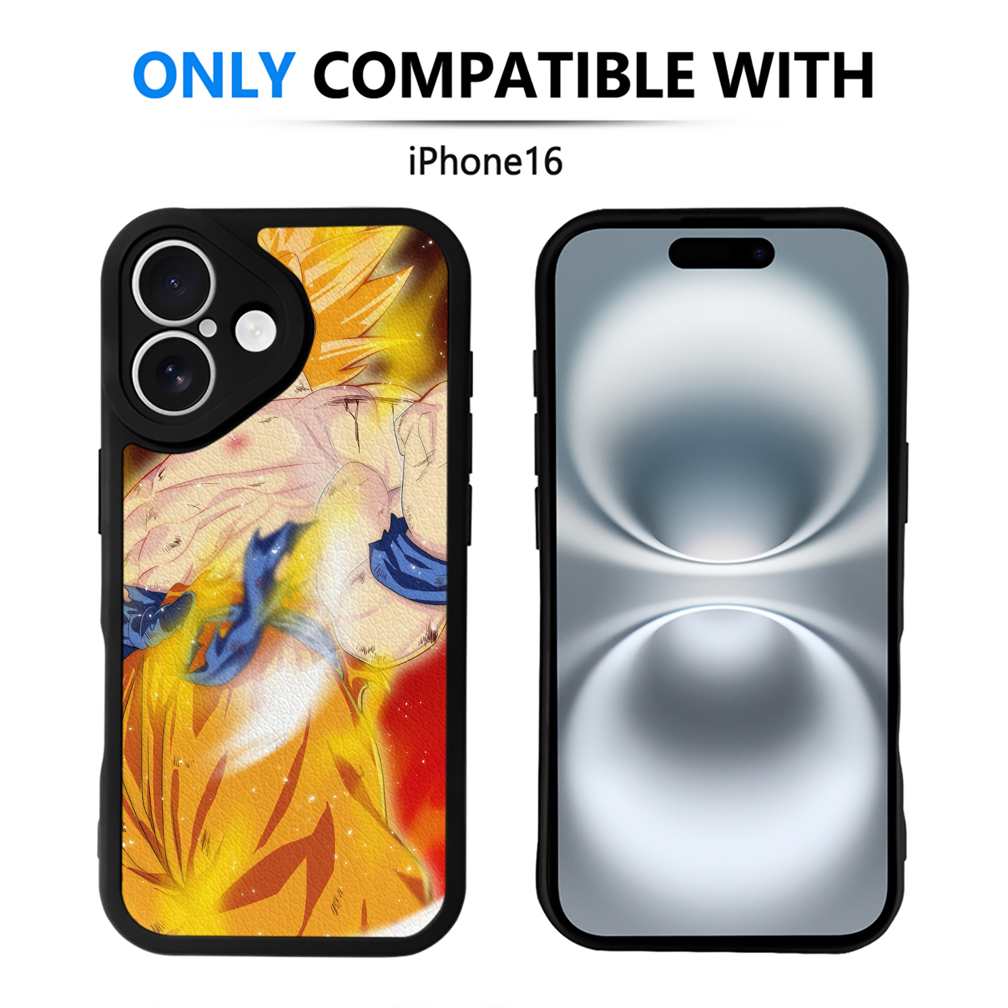 （画像用） ドラゴンボール DRAGON BALL 【iPhone 16シリーズ対応】シリコンスマホケース（レザー調） 材質：シリコン
